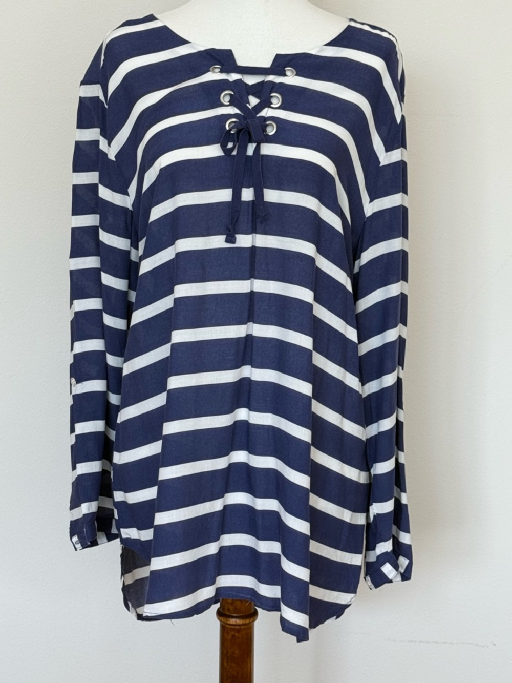 Nautical Striped Lightweight Shirt/Pool Cover Up
SZ L Grand & Greene
